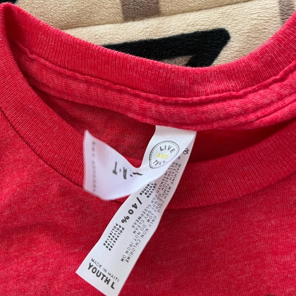 Cow Shirt Red Youth Large - Picture 2 of 2